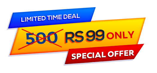 Limited time deal: Rs 500 now Rs 99 only — special offer